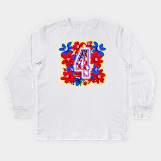 Blooming 4th of July Kids Long Sleeve T-Shirt